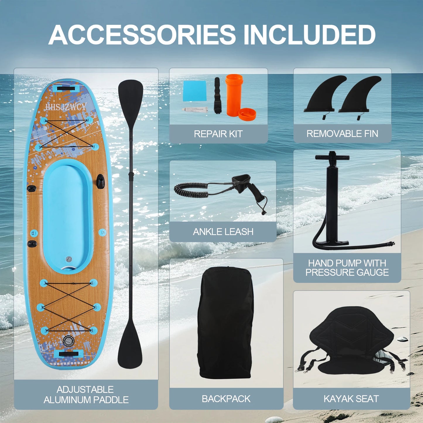 ' Inflatable Stand Up Paddle Board Kayak with Seat