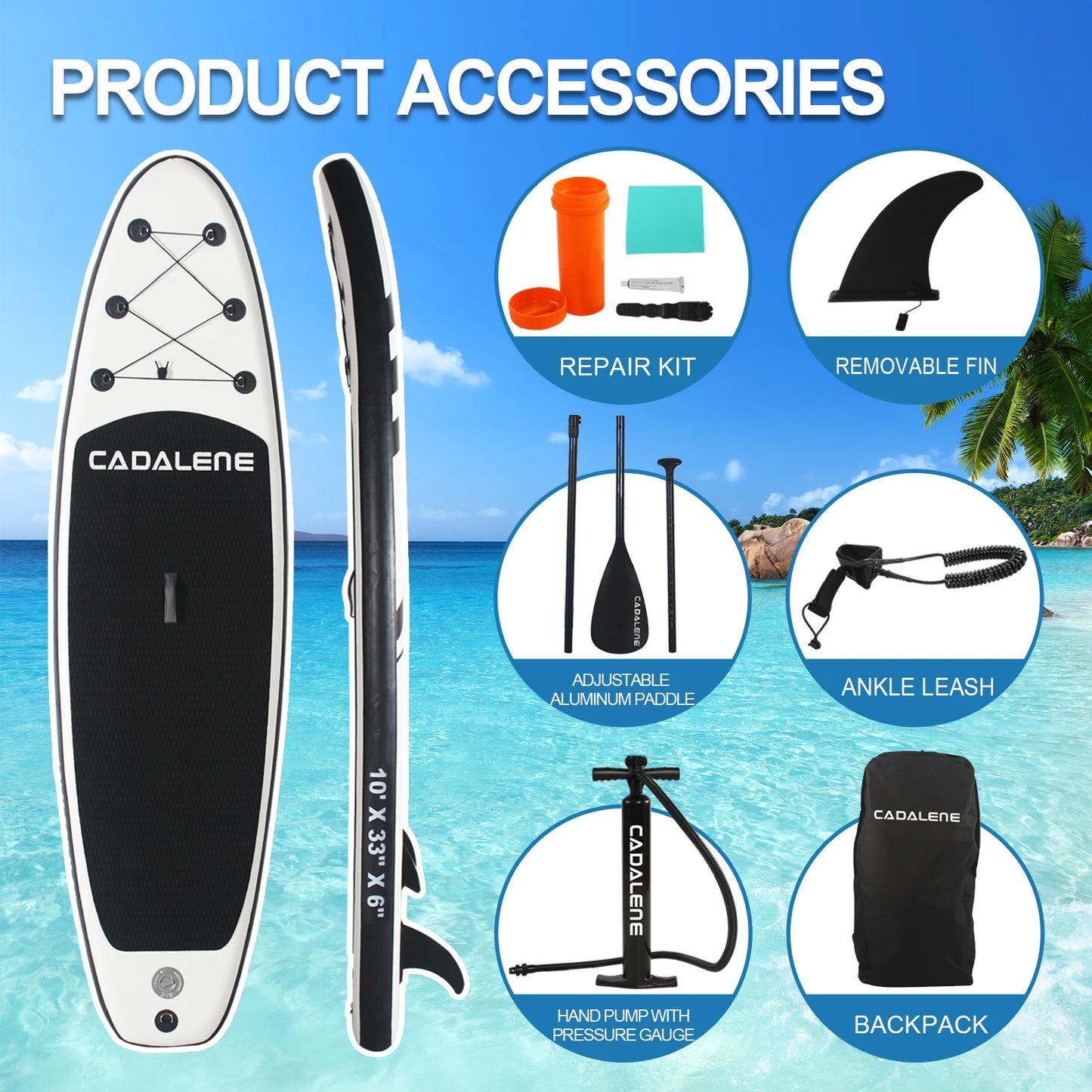 Adult InflatableAntiSlip Stand Up Paddle Board