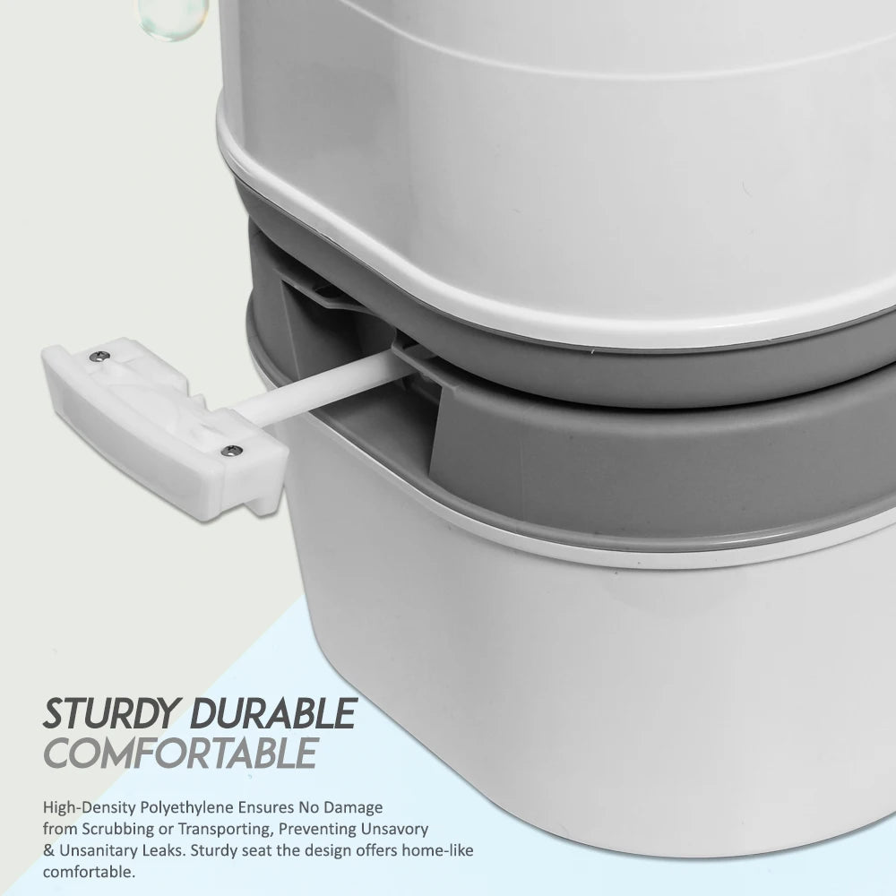 Portable 5.8 Gallon Indoor Outdoor Toilet