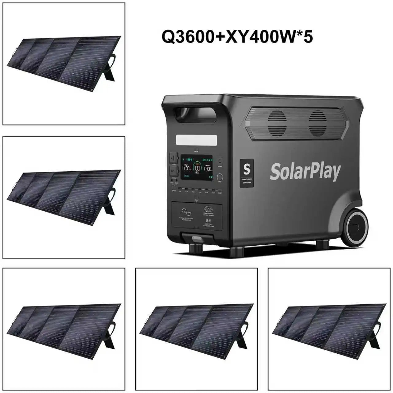 3840WH Outdoor Generator With Foldable Solar Panels