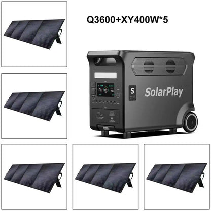 3840WH Outdoor Generator With Foldable Solar Panels