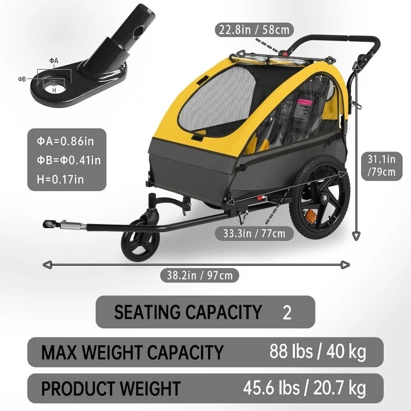 2 in1KidsBikeTrailer