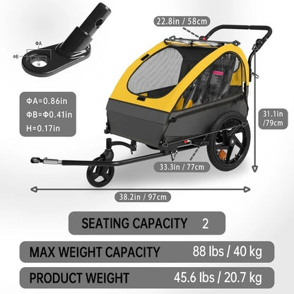 2 in1KidsBikeTrailer