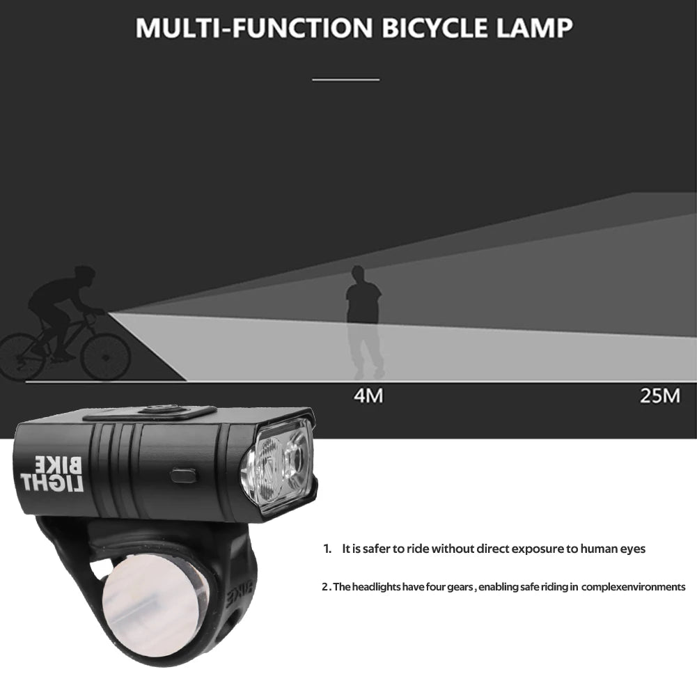 Rechargeable Waterproof Bike Front LED Headlight