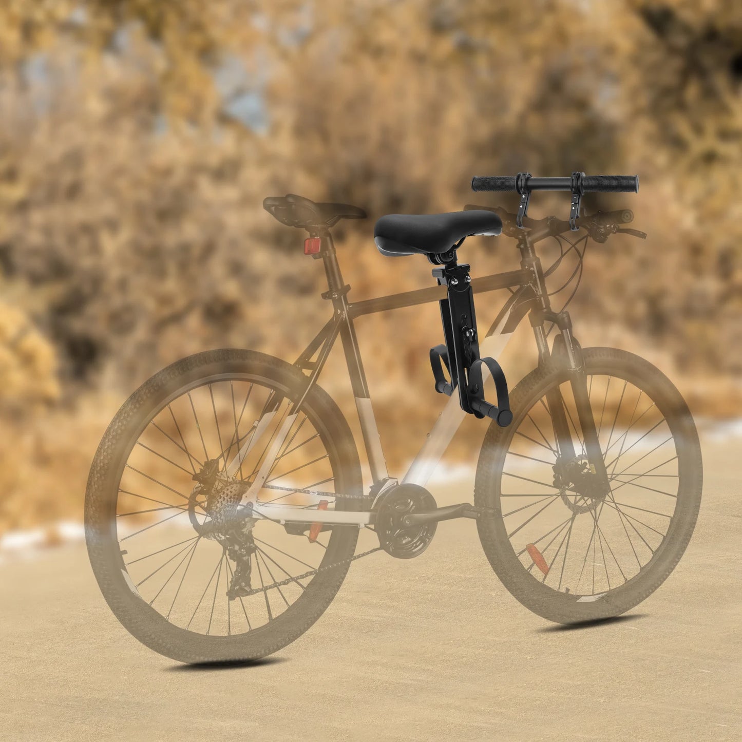 Black Front-Mounted Kid Bike Seat