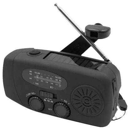 Emergency Crank Weather Solar Powered, Multifunction Radio For Outdoor Survival