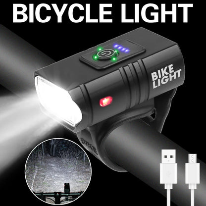 Rechargeable Waterproof Bike Front LED Headlight