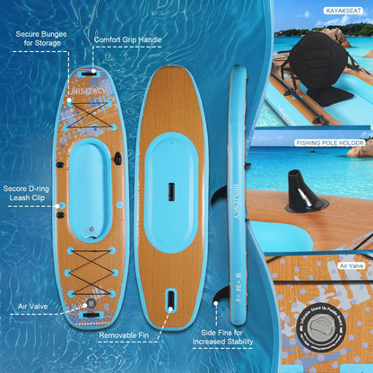 ' Inflatable Stand Up Paddle Board Kayak with Seat