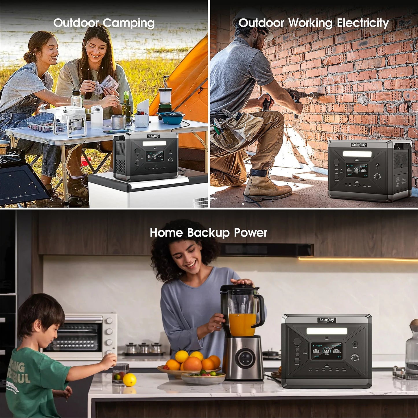 PortableSolar Power Station Generator AC Output