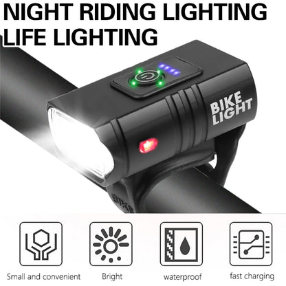 Rechargeable Waterproof Bike Front LED Headlight