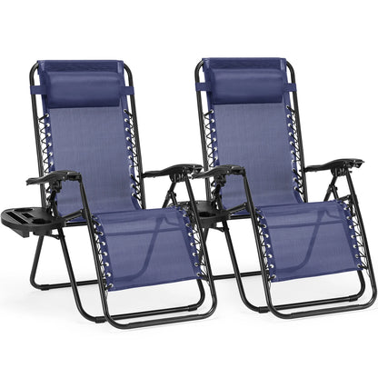Zero Gravity Set of 2 Portable Recliner Lounge Chair