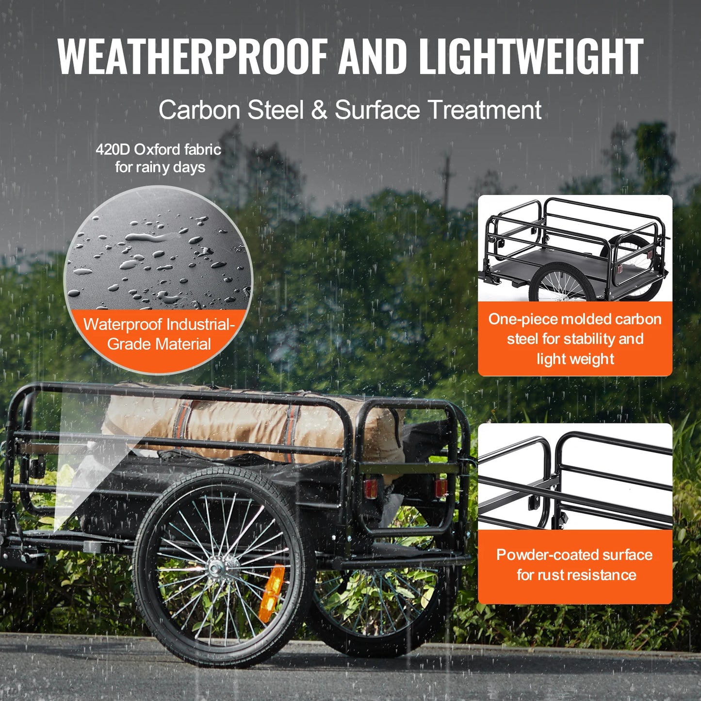 Foldable Storage Bicycle Wagon Cart