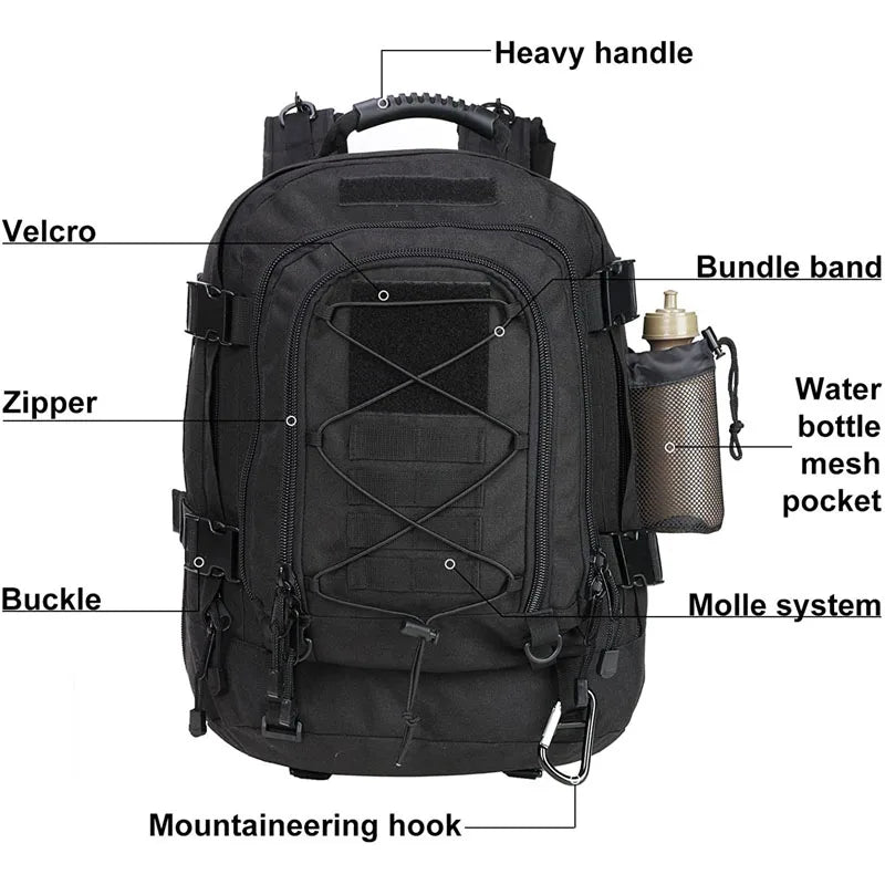 60L Military Tactical Backpack