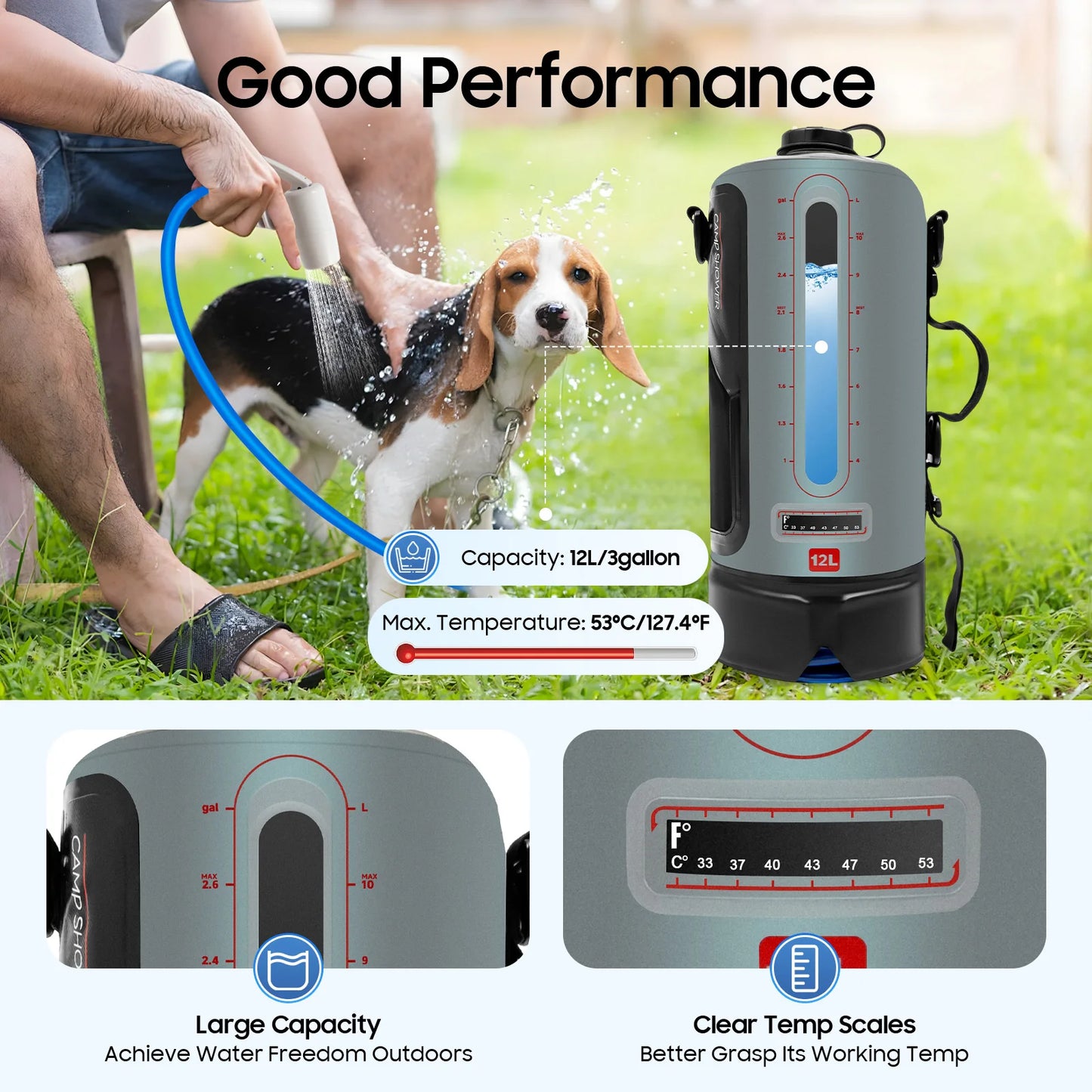 12L Large CapacityShowerBag with Auto Pressure Pump