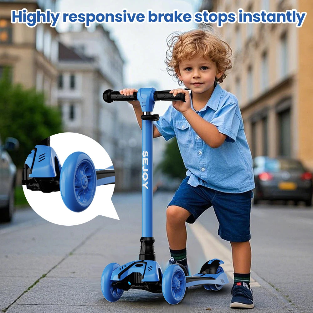Kick Scooter For Kids, Foldable Seat, Adjustable Handlebars