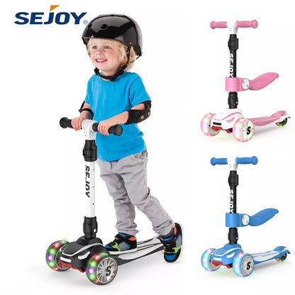 Kick Scooter For Kids, Foldable Seat, Adjustable Handlebars
