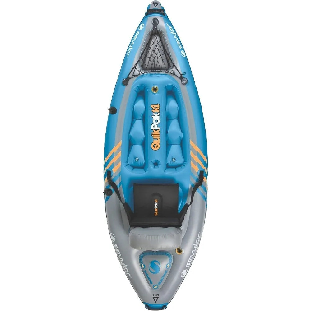 1-Person Inflatable Kayak, Folds into Backpack