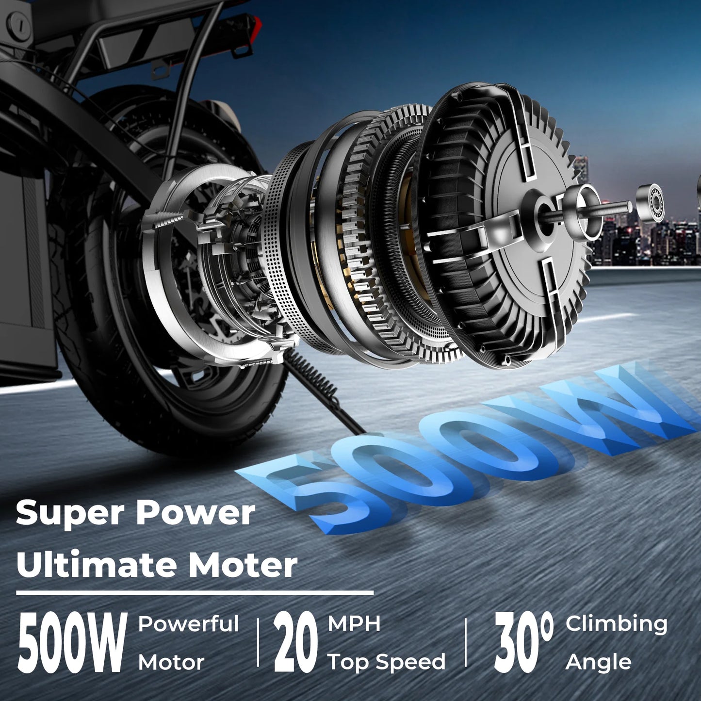 Adult Electric Bike 20 MPH Removable Battery Folding