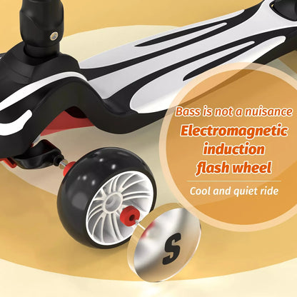 Kick Scooter For Kids, Foldable Seat, Adjustable Handlebars