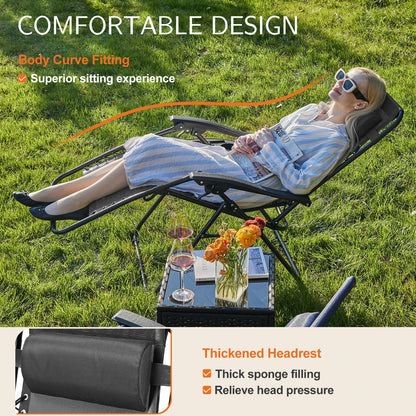 Zero Gravity Set of 2 Portable Recliner Lounge Chair