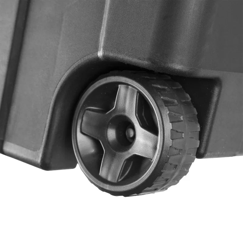 Set of 2 40 Gallon Wheeled Industrial Plastic Tote