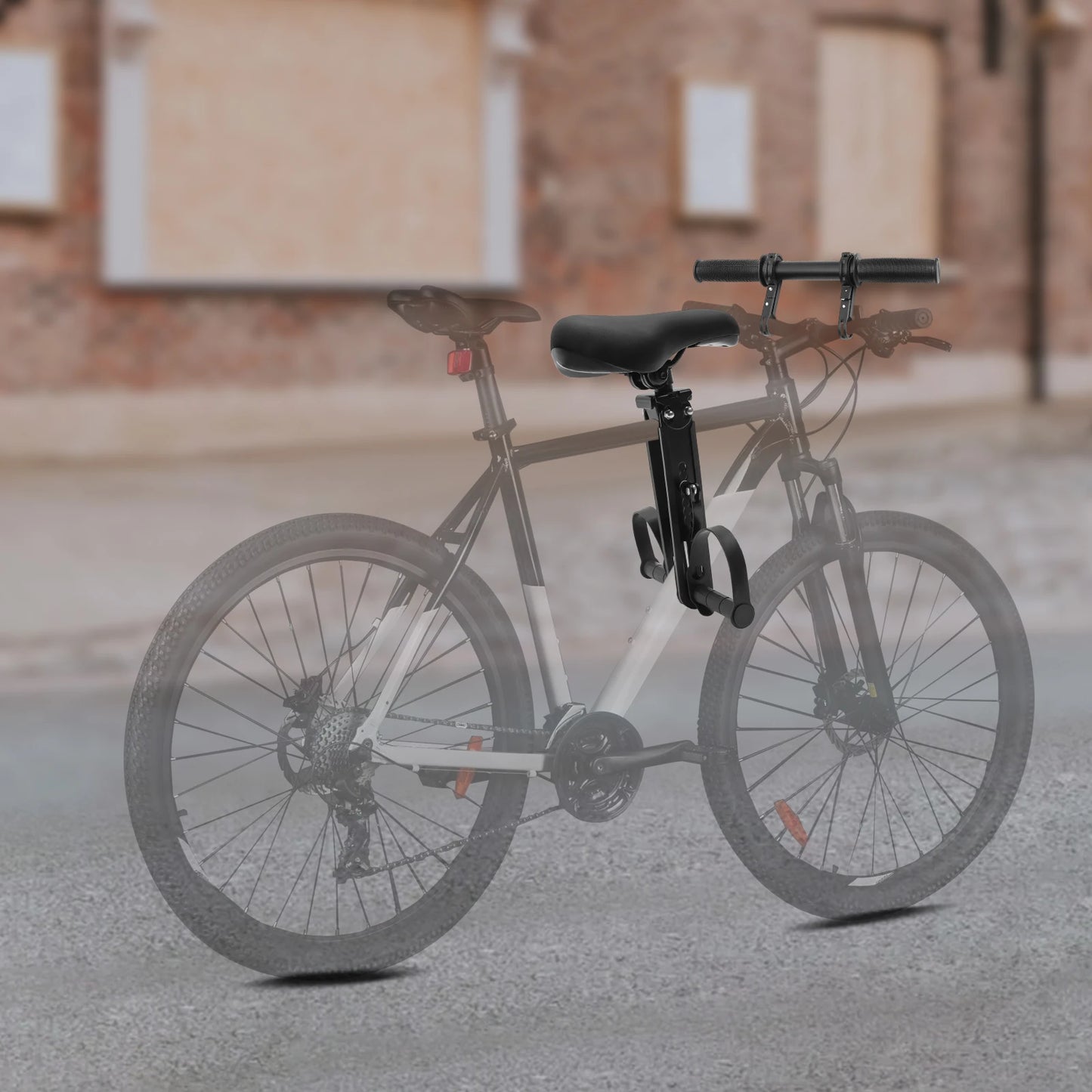 Black Front-Mounted Kid Bike Seat