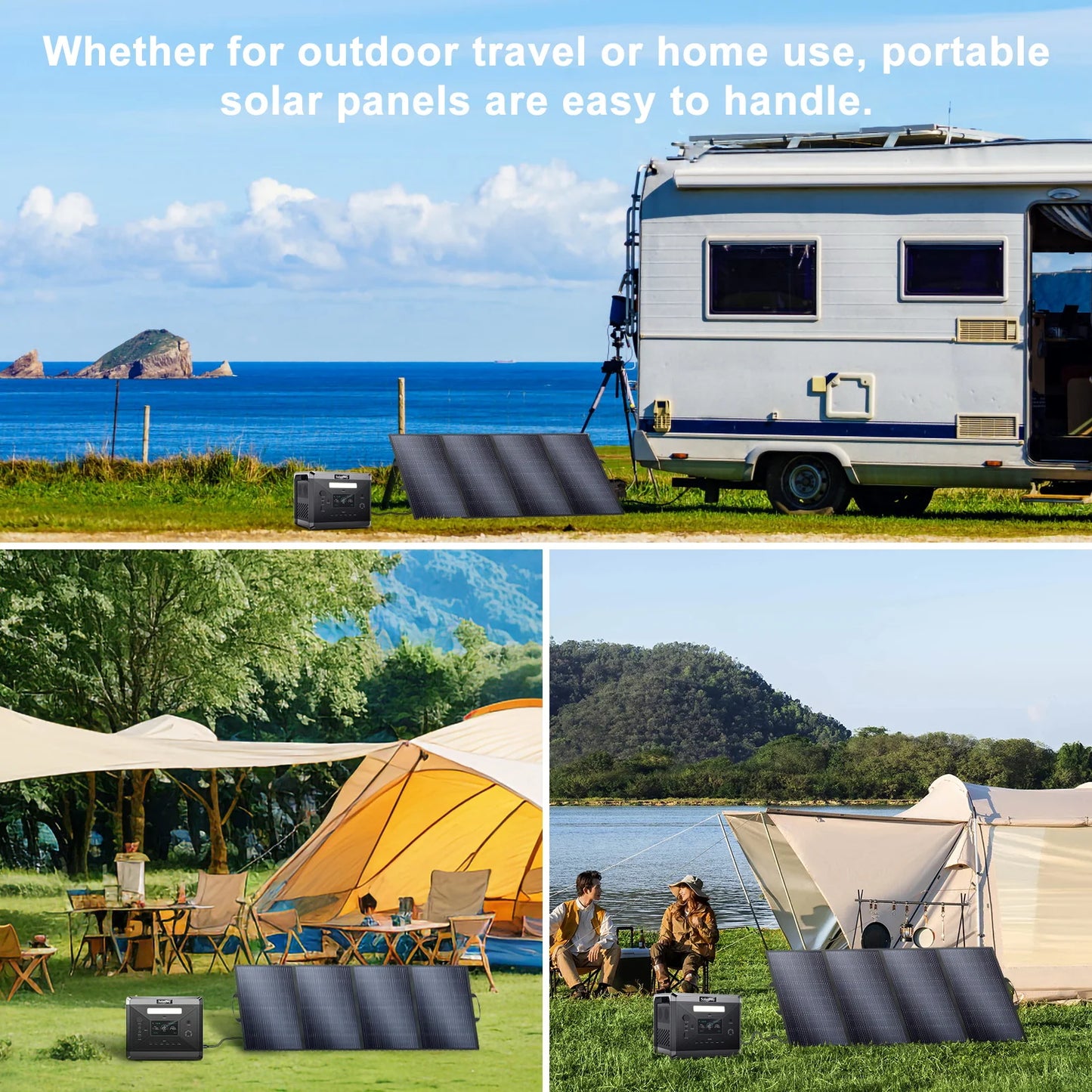 3840WH Outdoor Generator With Foldable Solar Panels