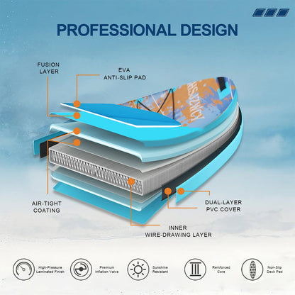 ' Inflatable Stand Up Paddle Board Kayak with Seat