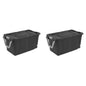 Set of 2 40 Gallon Wheeled Industrial Plastic Tote
