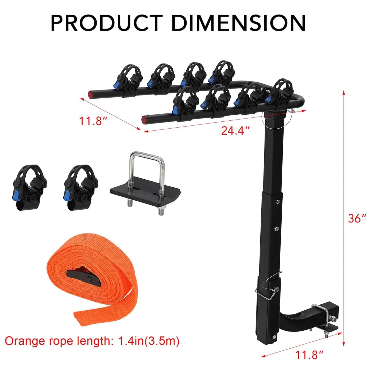 Hitch Mount Foldable Bike Rack