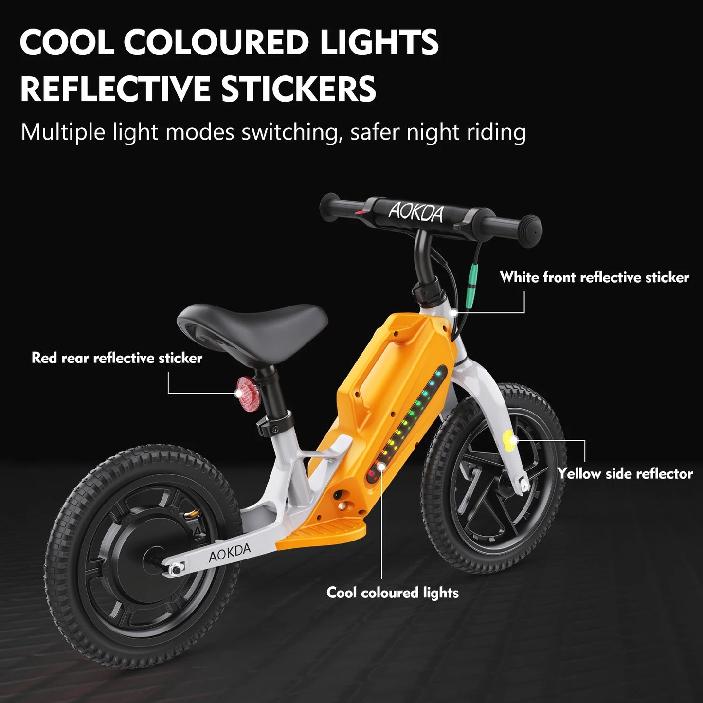 Kids 3 Speed Electric Bike Age 3-12