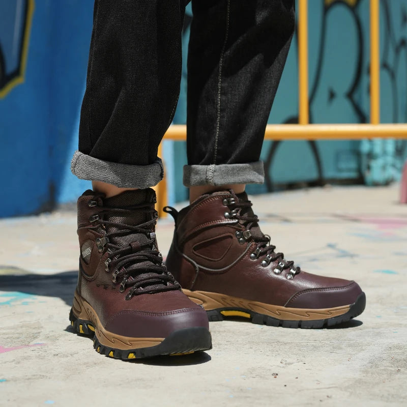 Mens Indestructable Waterproof Leather Work Boot