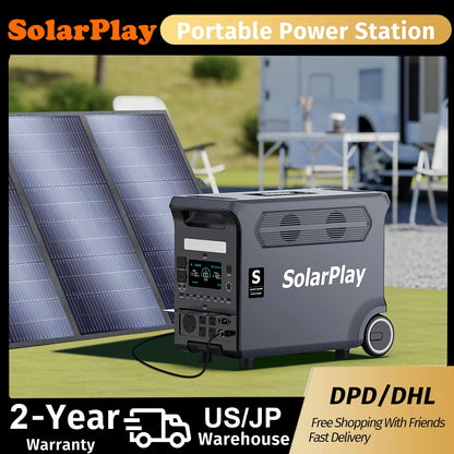3840WH Outdoor Generator With Foldable Solar Panels