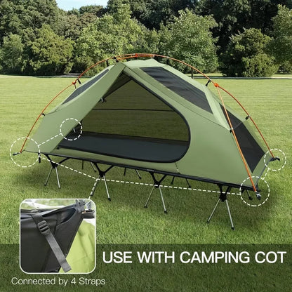 Waterproof1-Person Camping Cot TentCombo