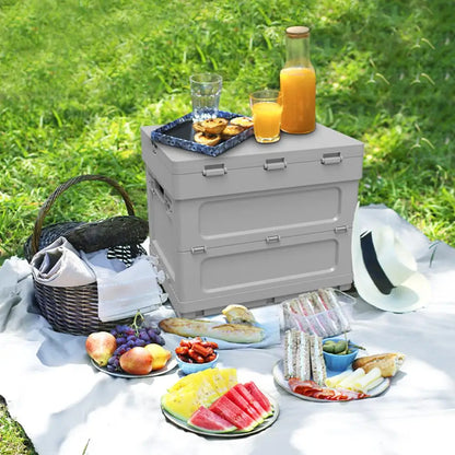 Portable Folding Table with Storage Capacity
