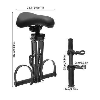 Black Front-Mounted Kid Bike Seat