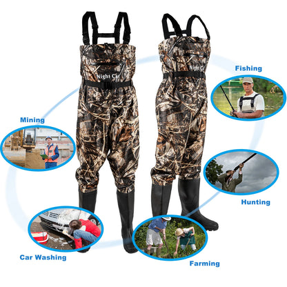 Mens Fishing Hunting Waterproof Waders With Boots