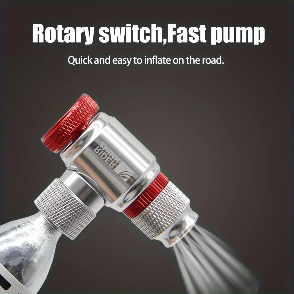 Aluminum CO2 Tire Tube Pump For Bicycle