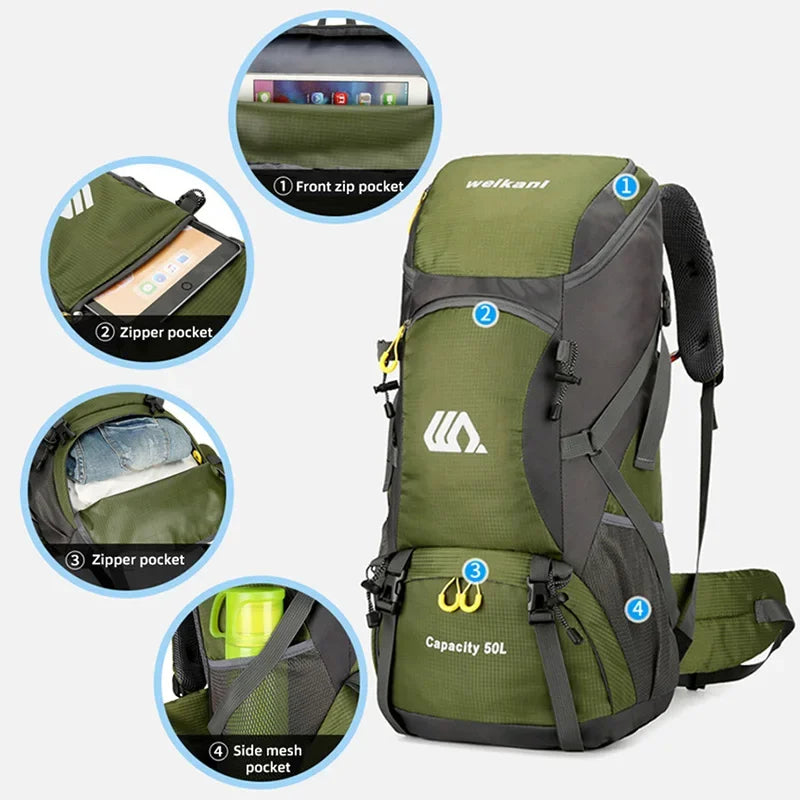 Large Mens Waterproof Travel Backpack