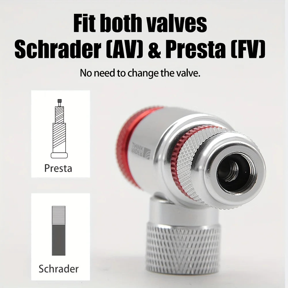 Aluminum CO2 Tire Tube Pump For Bicycle