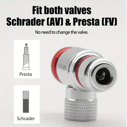 Aluminum CO2 Tire Tube Pump For Bicycle