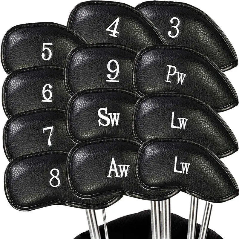 Golf Iron Head Covers Set of 12, Synthetic Leather