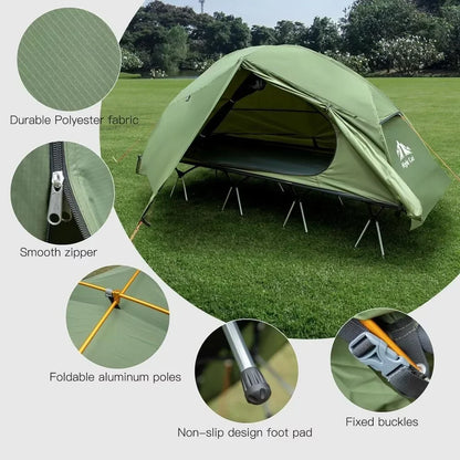Waterproof1-Person Camping Cot TentCombo