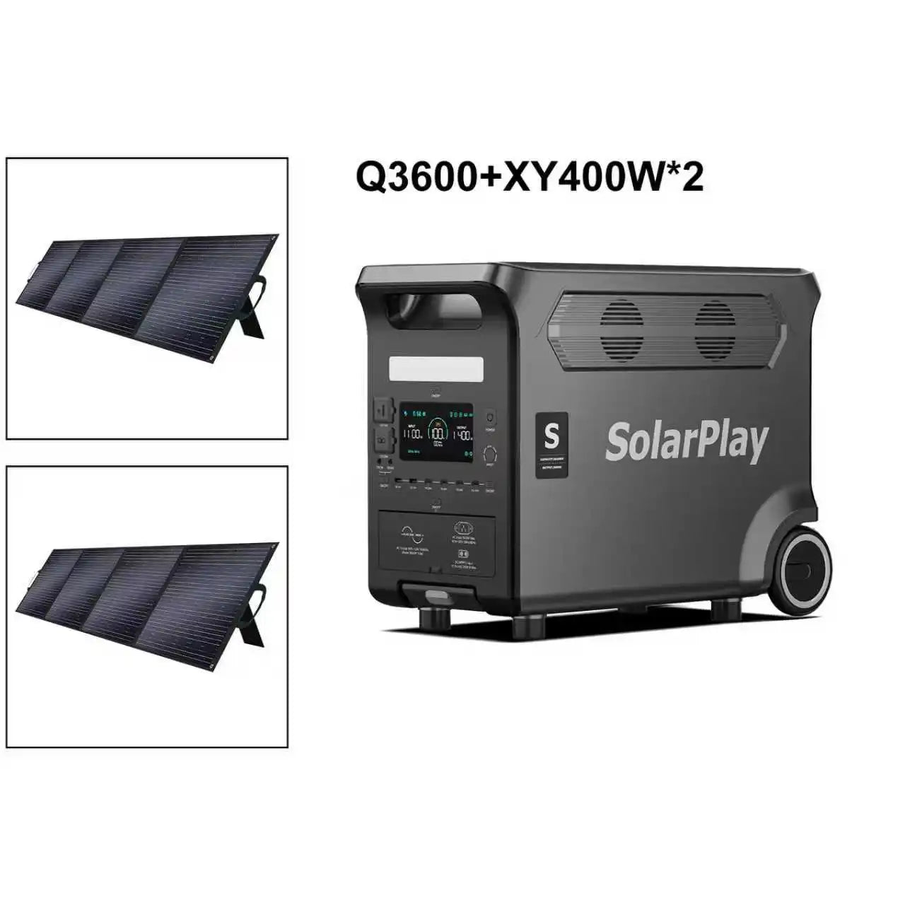 3840WH Outdoor Generator With Foldable Solar Panels