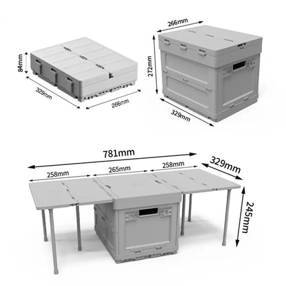 Portable Folding Table with Storage Capacity
