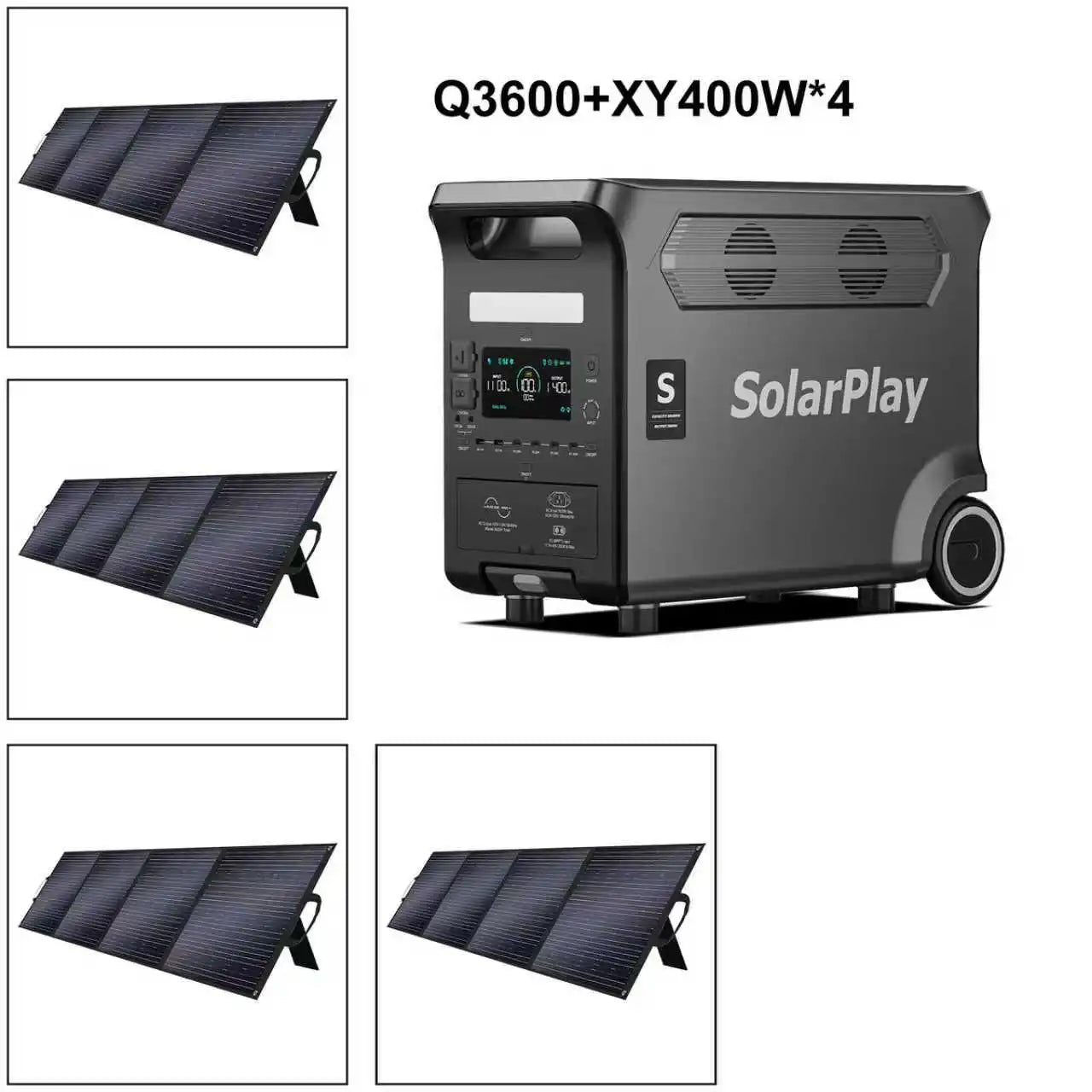 3840WH Outdoor Generator With Foldable Solar Panels