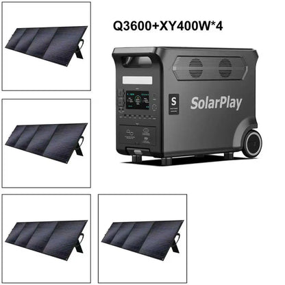 3840WH Outdoor Generator With Foldable Solar Panels